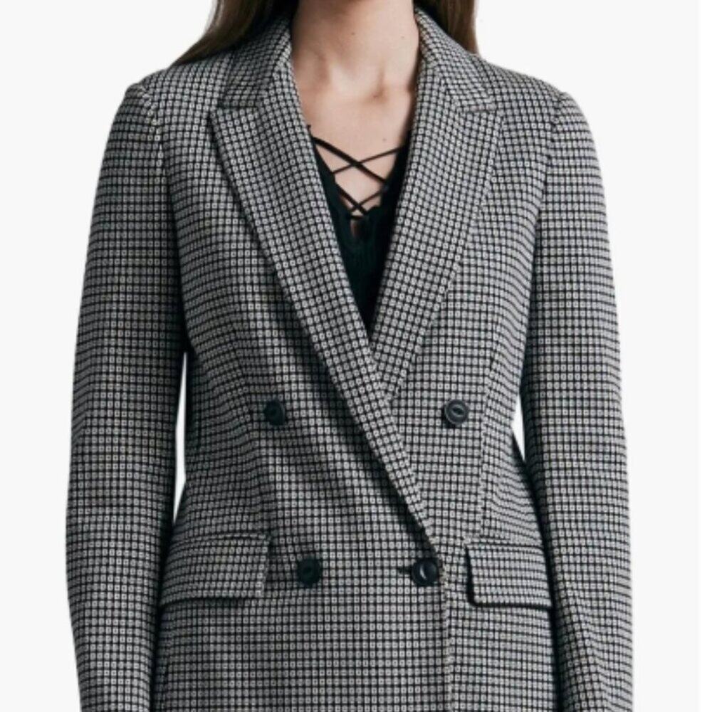 Rag & Bone Andie Geo Double Breasted Blazer